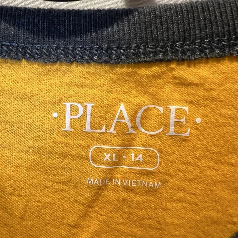 The Childrens Place Boys XL 14 Yellow Long Sleeve Shirt T Shirt‎ Badeball Tee #9